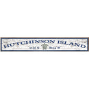 Hutchinson Island Sea Turtle Shabby Latitude Longitude | Wall Art Print on Real Wood