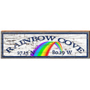 Rainbow Cove Rainbow Shabby Latitude Longitude | Wall Art Print on Real Wood