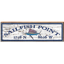 Sailfish Point Sailfish Shabby Latitude Longitude | Wall Art Print on Real Wood