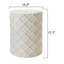 Muhr White Garden Stool