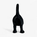Dog Tail Wall Hook, Black Cast Iron for Leashes and Coats