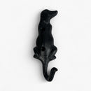 Dog Tail Wall Hook, Black Cast Iron for Leashes, Coats or Keys