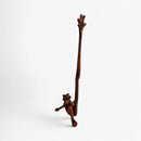 Frog Paper Towel Holder, Weathered Copper Cast Iron Kitchen Decor