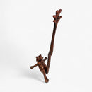 Frog Paper Towel Holder, Weathered Copper Cast Iron Kitchen Decor