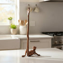 Frog Paper Towel Holder, Weathered Copper Cast Iron Kitchen Decor