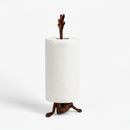 Frog Paper Towel Holder, Weathered Copper Cast Iron Kitchen Decor