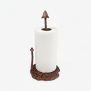 Mushroom Paper Towel Holder, Rustic Copper Cast Iron Kitchen Decor