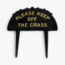 "Please Keep Off the Grass" Cast Iron Garden Stake Sign