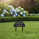 "Please Keep Off the Grass" Cast Iron Garden Stake Sign