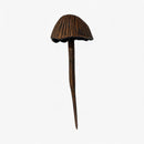 Mushroom Garden Stakes, Cast Iron Set of 2, Aged Copper Finish
