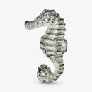 Seahorse Drawer Pull, Distressed White Cast Iron Cabinet Knob
