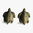 Sea Turtle Drawer Pull, Antique Gold Cast Iron Cabinet Knob