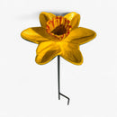 Daffodil Bird Feeder and Bath, Cast Iron Garden Stake Outdoor Decor