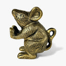 Mouse Door Stop and Bookend, Antique Gold Cast Iron Shelf Decor