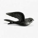 Bird Wall Hooks, Cast Iron Set of 4, Natural Iron Finish