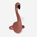 Flamingo Wall Hook, Pink Cast Iron for Towels, Keys or Leashes
