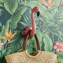 Flamingo Wall Hook, Pink Cast Iron for Towels, Keys or Leashes
