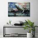 USA Air Force WW2 Era Cargo Plane Jet 3D Wall Art Painting on Metal Canvas