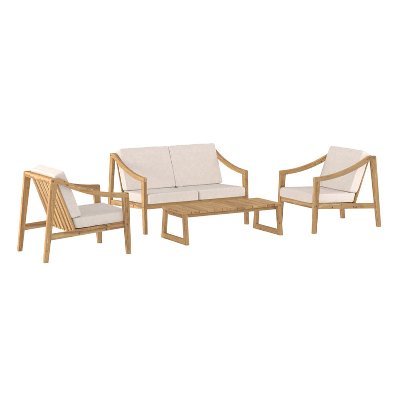 Cologne Modern 4-Piece Patio Chat Set