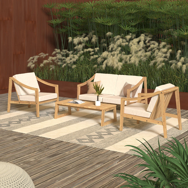 Cologne Modern 4-Piece Patio Chat Set