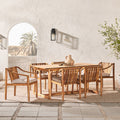 Cologne Modern 7-Piece Slat-Top Dining Set