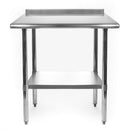 Heavy Duty 30 x 24 inch Stainless Steel Restaurant Kitchen Prep Work Table with Backsplash