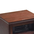 1500-Watt Electric Cabinet 4 Quartz Infrared Heater Wood with LED Digital Screen, Remote Control and Timer
