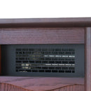 1500-Watt Electric Cabinet 4 Quartz Infrared Heater Wood with LED Digital Screen, Remote Control and Timer