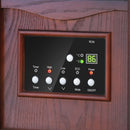 1500-Watt Electric Cabinet 4 Quartz Infrared Heater Wood with LED Digital Screen, Remote Control and Timer
