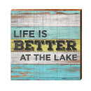 Life is Better at the Lake | Wall Art Print on Real Wood