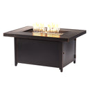 Aluminum 48-in Rectangular Propane Fire Table, Beads, Covers and Lid