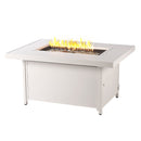 Aluminum 48-in Rectangular Propane Fire Table, Beads, Covers and Lid