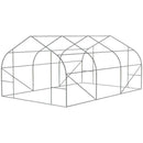 11.5 ft x 9.8 ft. Greenhouse with Green PE Cover and Heavy Duty Steel Frame