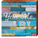 You. Me. Long Beach Island Colorful | Wall Art Print on Real Wood