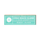 Long Beach Island, New Jersey Sand Dollar Coordinates Wooden Sign | Wall Art Print on Real Wood | Teal Latitude Longitude Decor