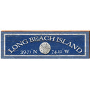 Long Beach Island, New Jersey Sand Dollar Latitude Longitude Wooden Sign | Wall Art Print on Real Wood
