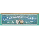 Long Beach Island Triple Shells Water Latitude Longitude GIF13 | Wall Art Print on Real Wood