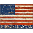 Broad Channel Colonial Flag | Wall Art Print on Real Wood