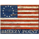 Breezy Point Colonial Flag | Wall Art Print on Real Wood