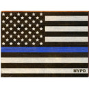 NYPD Flag | Wall Art Print on Real Wood