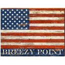 Breezy Point American Flag | Wall Art Print on Real Wood