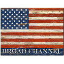 Broad Channel American Flag | Wall Art Print on Real Wood