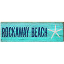 Rockaway Beach Starfish Blue | Wall Art Print on Real Wood