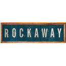 Rockaway Navy | Wall Art Print on Real Wood