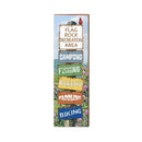 Flag Rock Recreation Area Mountain Directional | Wall Art Print on Real Wood