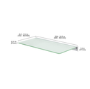 GLASSLINE Standard Shelf and RAIL Glass Bracket