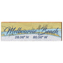 Melbourne Beach, Florida Latitude Longitude Map Wooden Sign | Wall Art Print on Real Wood