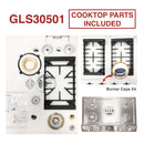 30"/36" Stainless Steel Tri-Ring Gas Cooktop Series | GLS30501 / GLS36502