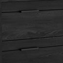 Modern Bedroom Nightstand in Grey Black Wood Finish