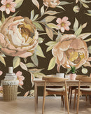 Stylish Dark Floral Wallpaper Contemporary